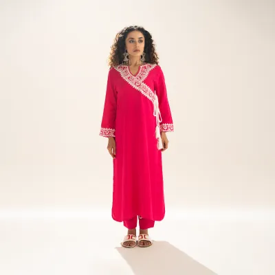 SA-RANG | Stitched 1 Pc Kurta | Magenta